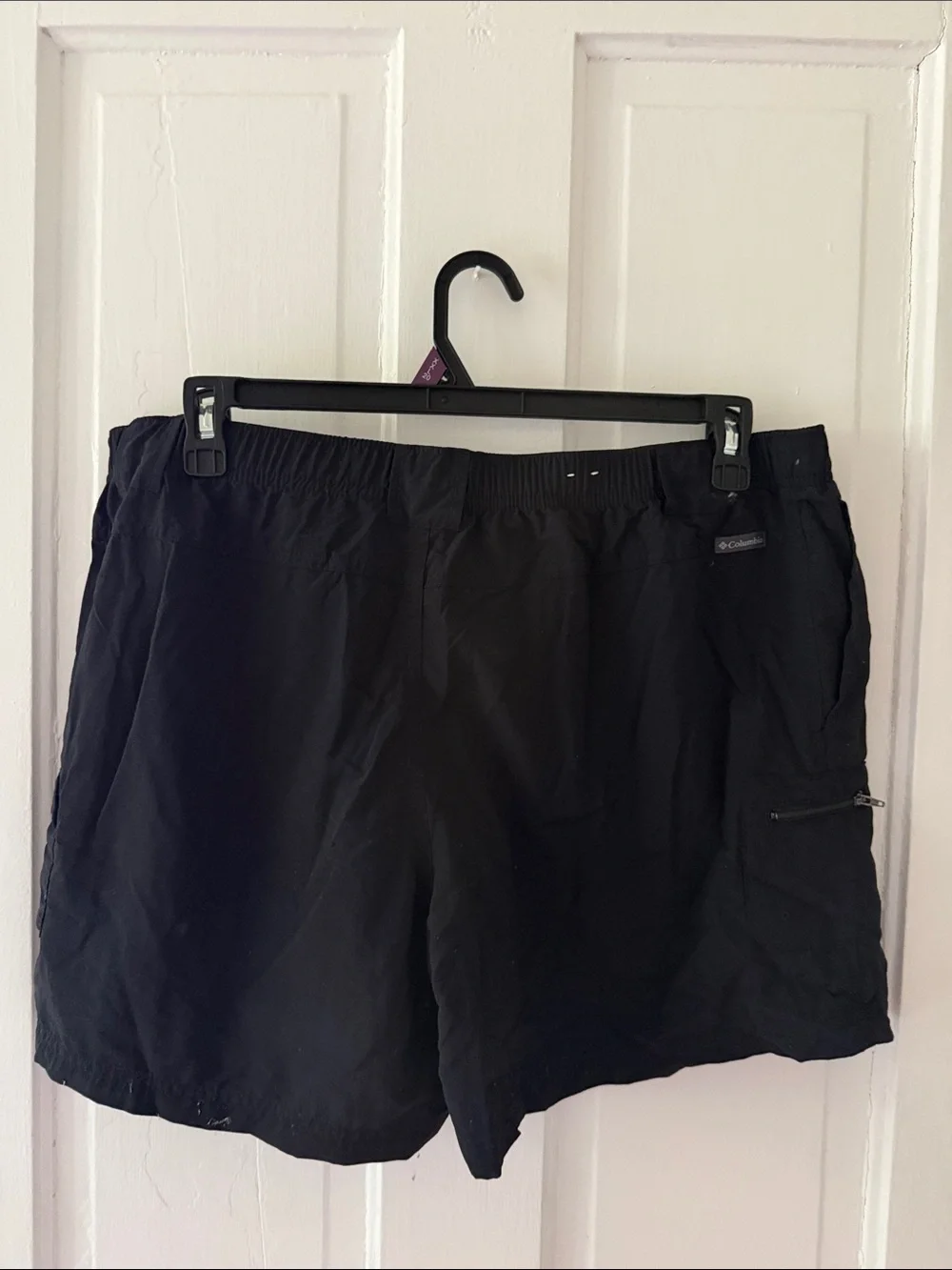 Columbia Black Athletic Shorts with Elastic Waist